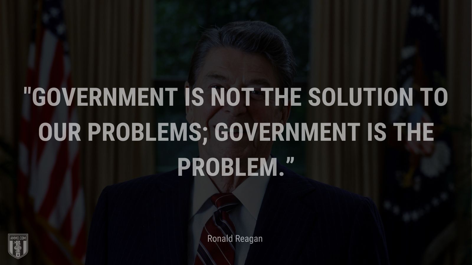 “Government is not the solution to our problems; government is the problem.” - Ronald Reagan